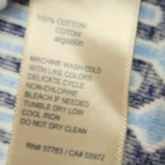 Rafaella Dress Women's 2x Blue Geometric Sleeveless Tank Shift Thick Knit Cotton - Picture 9 of 10